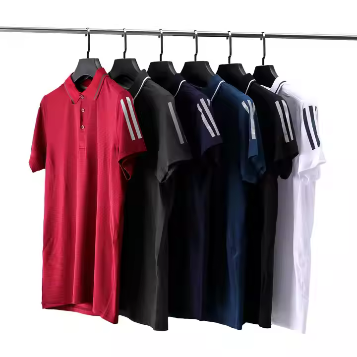 New design polyester/spandex men's golf polo shirt custom breathable short sleeved wholesale men's polo shirt