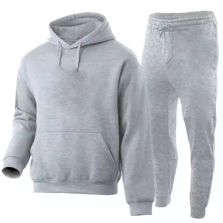 2021 New Spring and Autumn Men's Customized Sportswear Set Fashionable Running Wear Long Sleeve Top Hooded Outdoor Sportswear