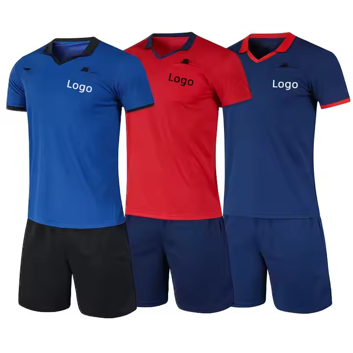 2021 New Professional Customized Logo Football Referee Shirt Adult Football Referee Set Football Referee Uniform